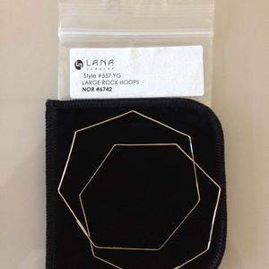 Lana 14 K Gold Geometric Hoops